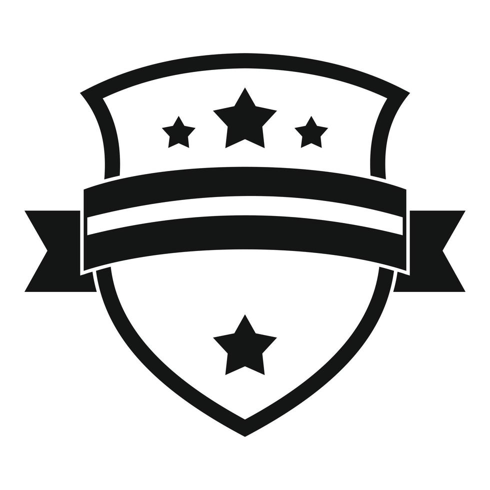 icono de caballero insignia, estilo negro simple vector