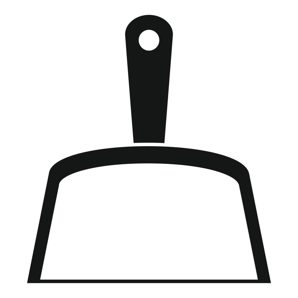 Cleaning dust pan icon, simple style vector