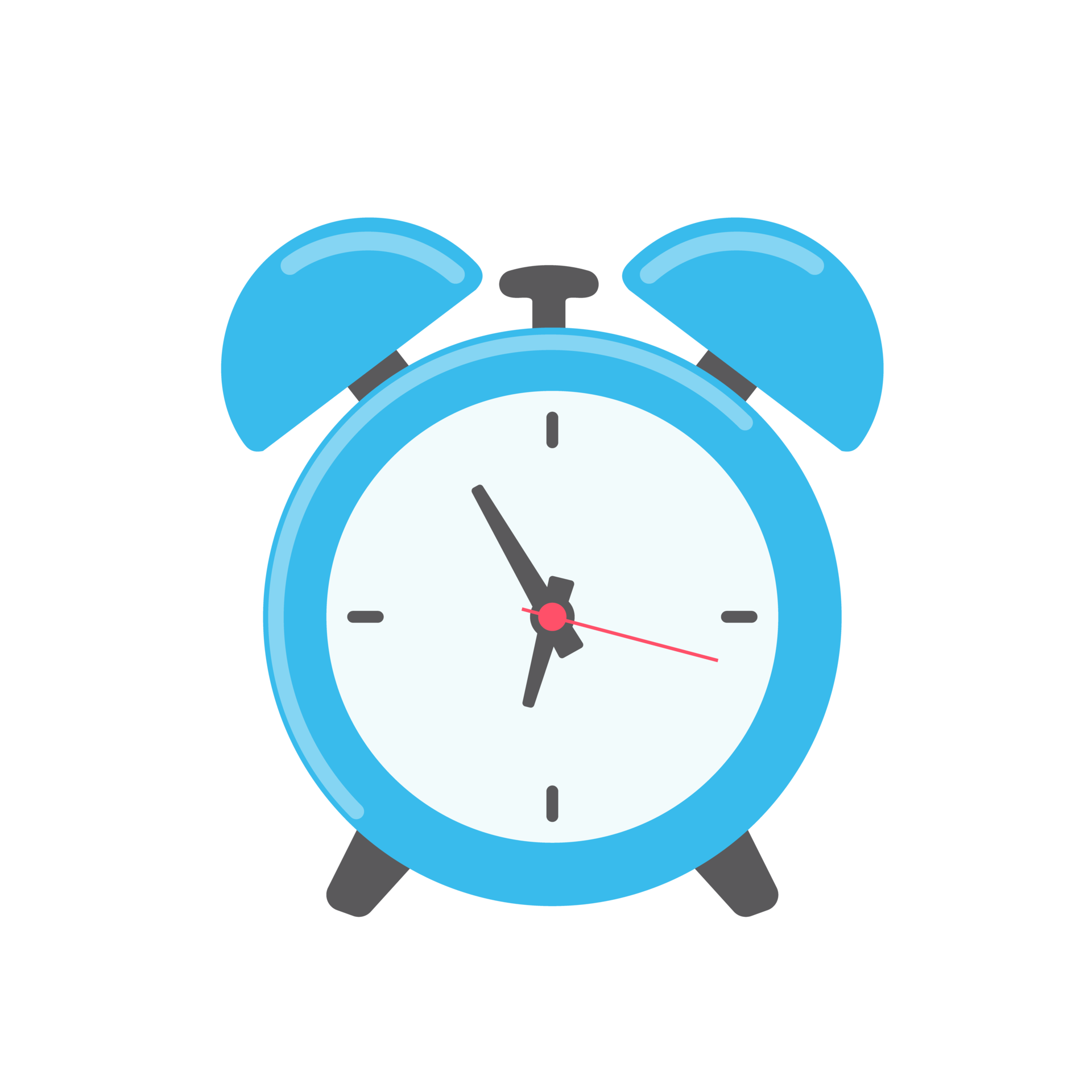 Loud alarm clock alerts wake up time and schedule. 14615374 PNG
