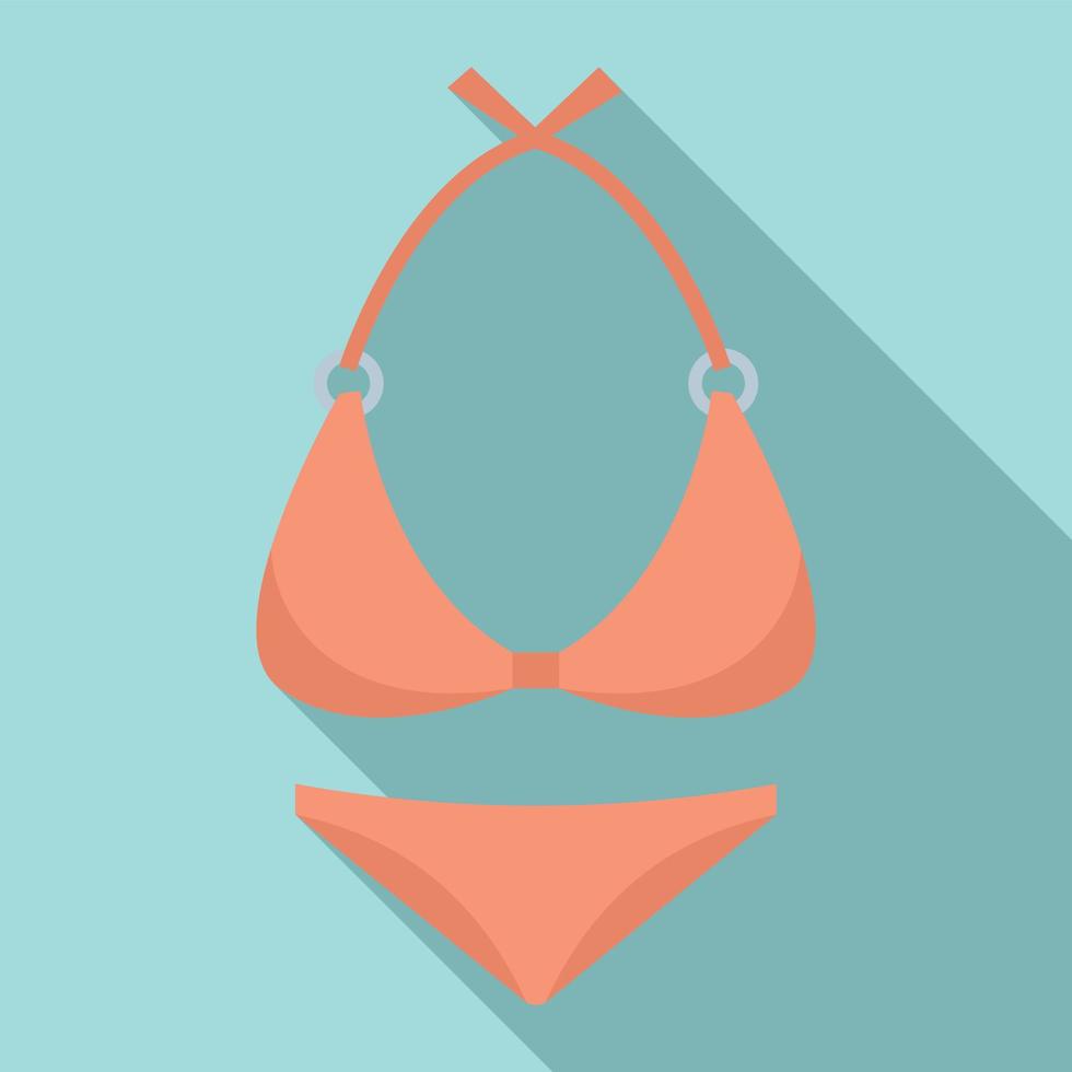 Pool swimsuit icon, flat style vector