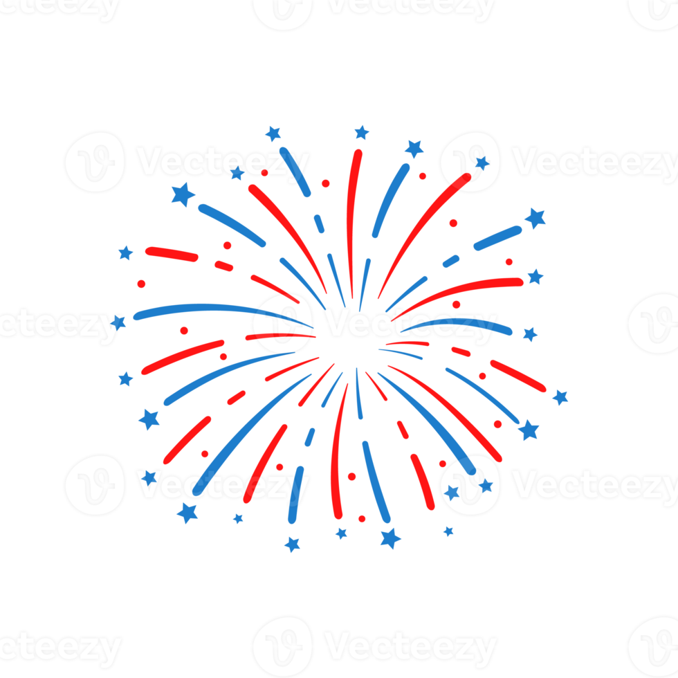 4 de julho. fogos de artifício da bandeira americana. para comemorar o dia da independência da américa png