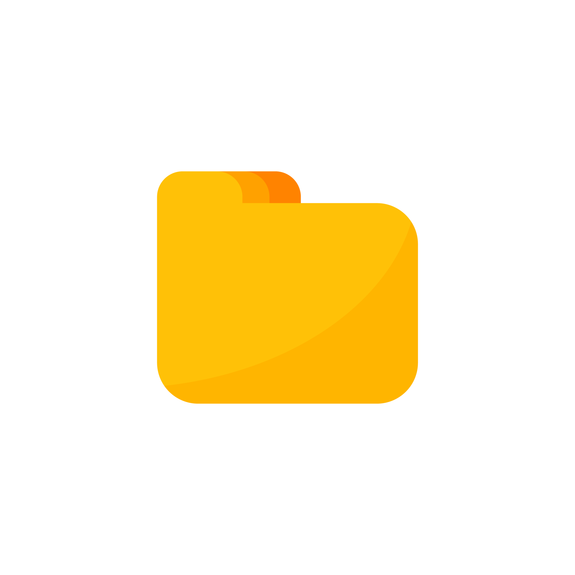 Yellow folders for organizing documents. sorting large amounts of data