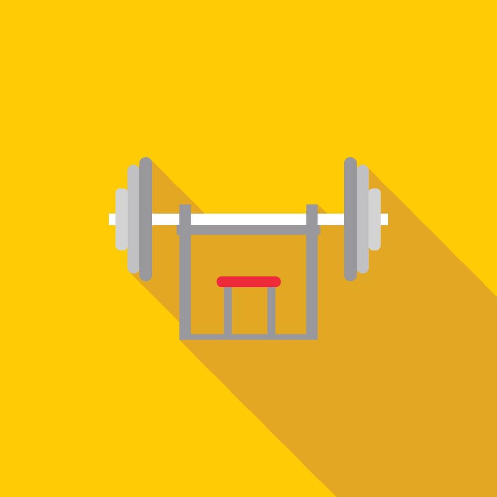 Barbell holder icon, flat style vector