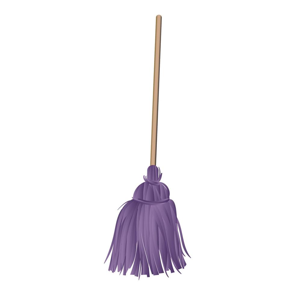 Mop icon, cartoon style vector