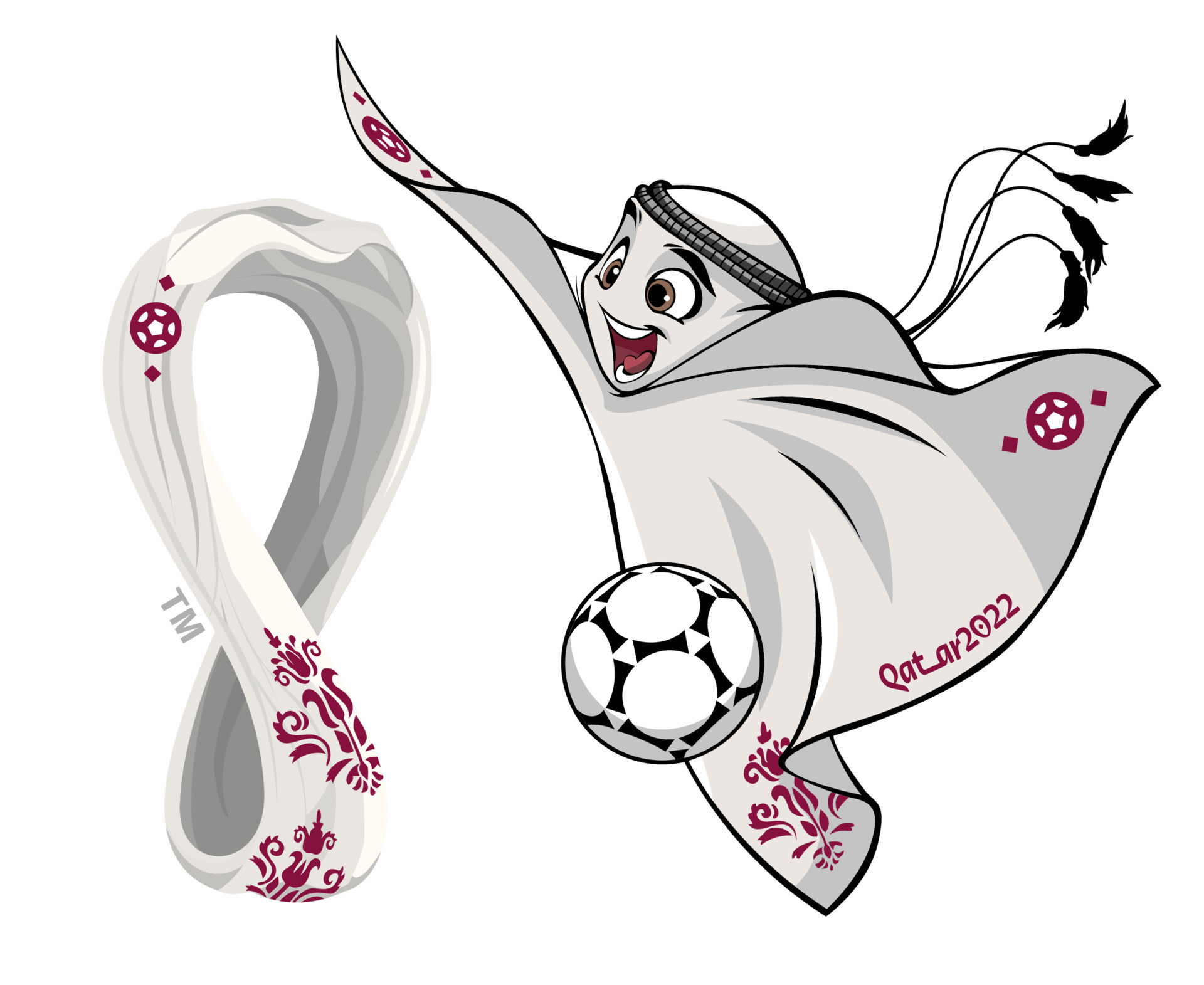 Mascot Fifa World Cup Qatar 2022 With official Logo Symbol Mondial