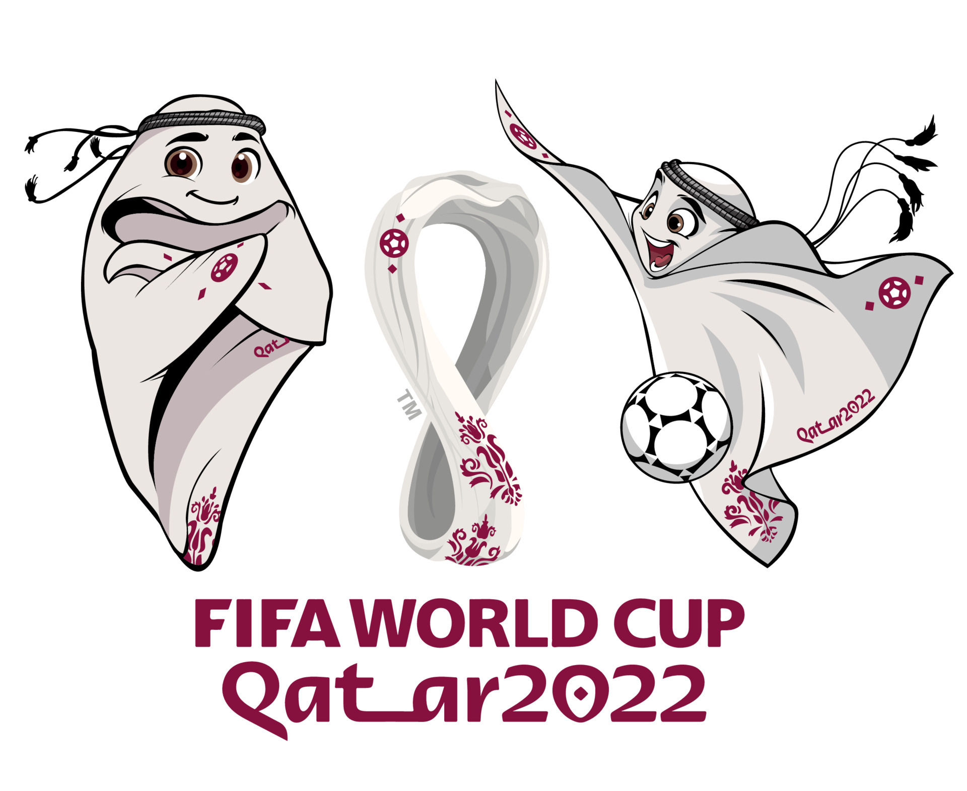 Mascot Fifa World Cup Qatar 2022 official Logo And Ballon Symbol