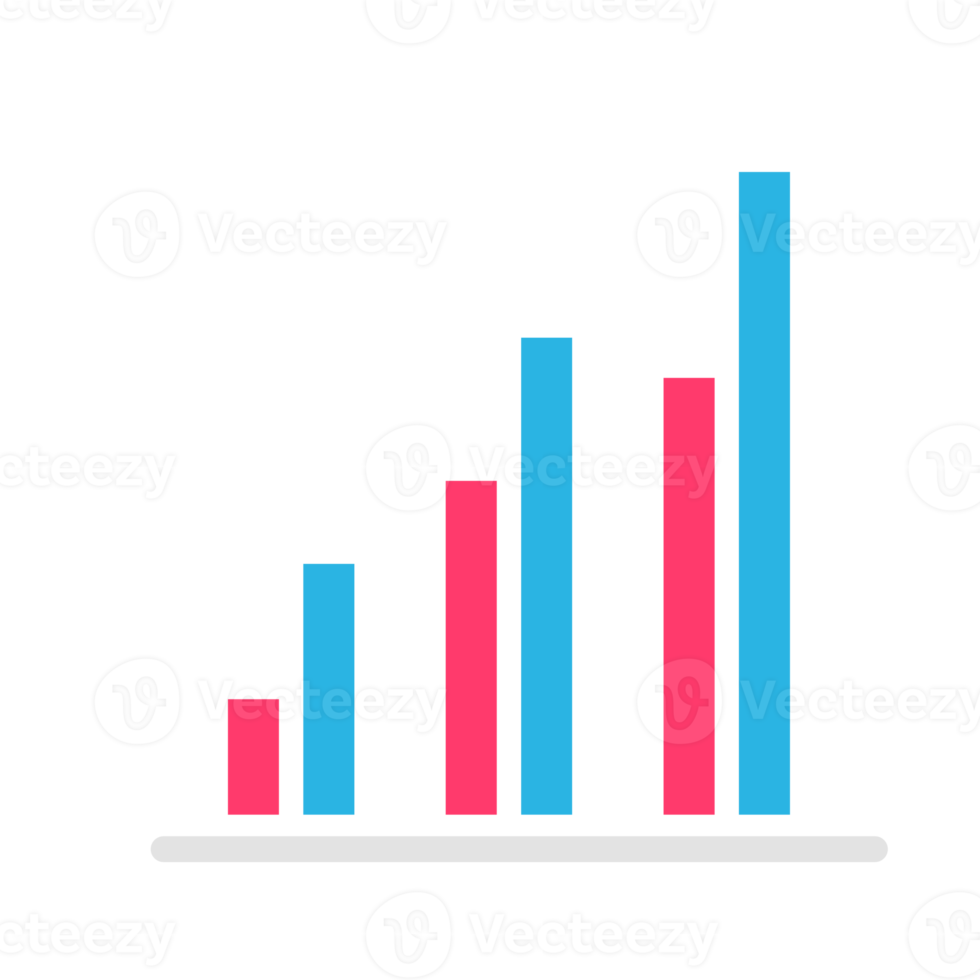 Line graph comparing business performance. Company earnings report concept png