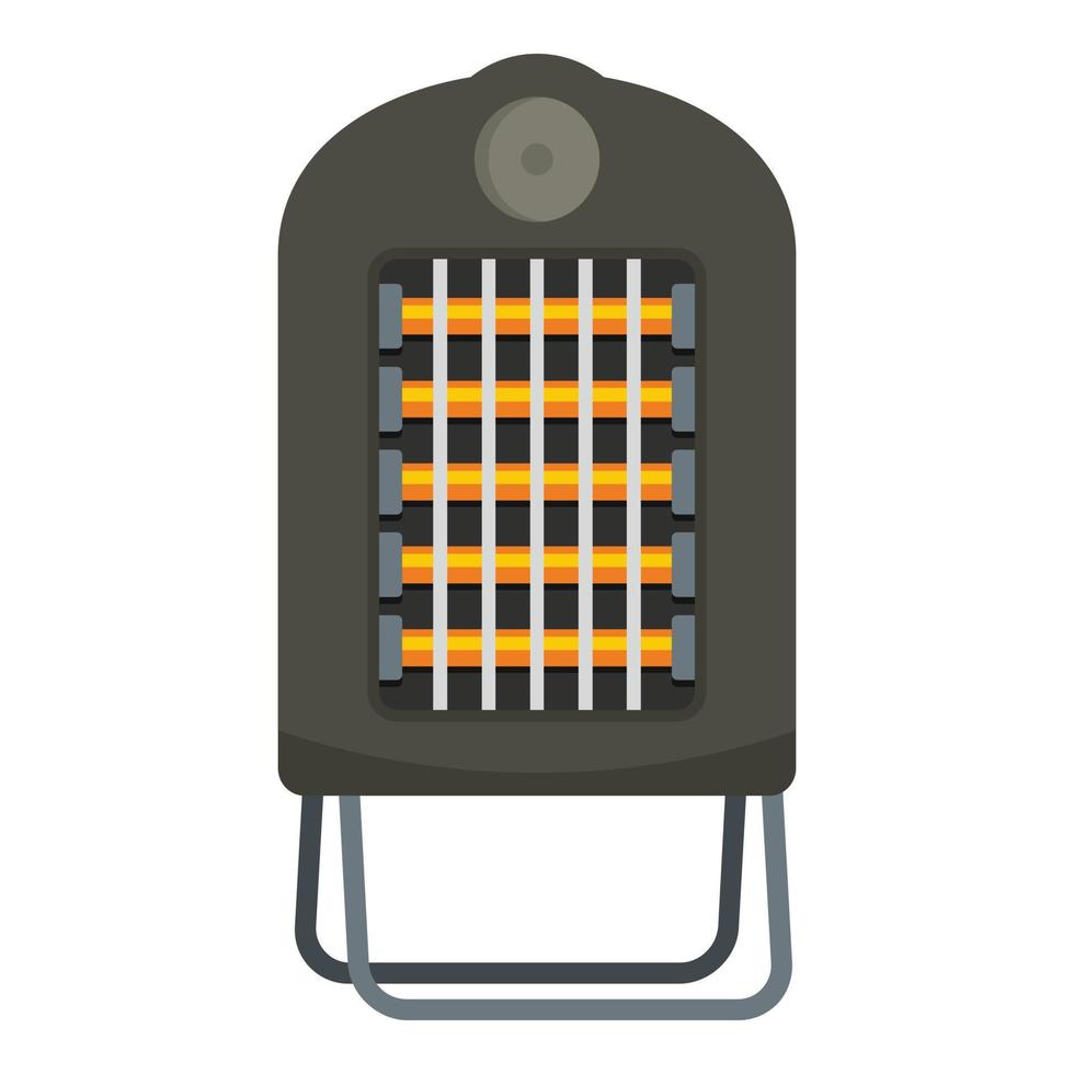 Portable heater icon, flat style vector