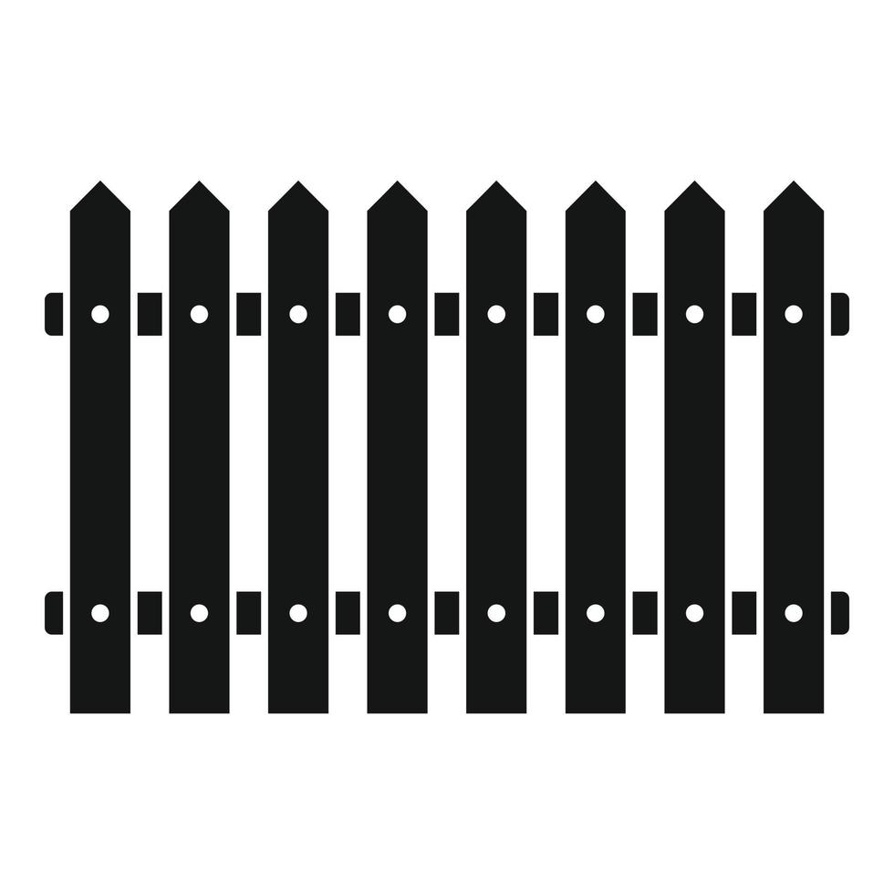 Yard fence icon, simple style vector