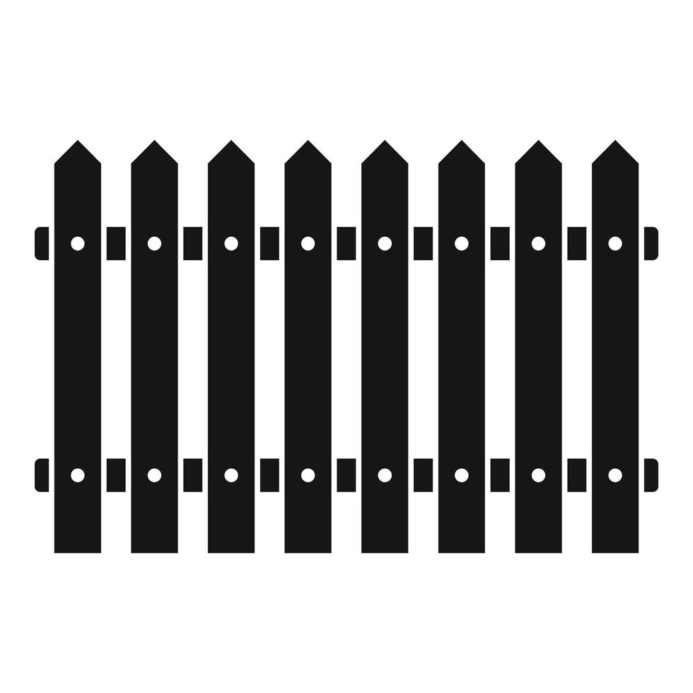 Yard fence icon, simple style vector