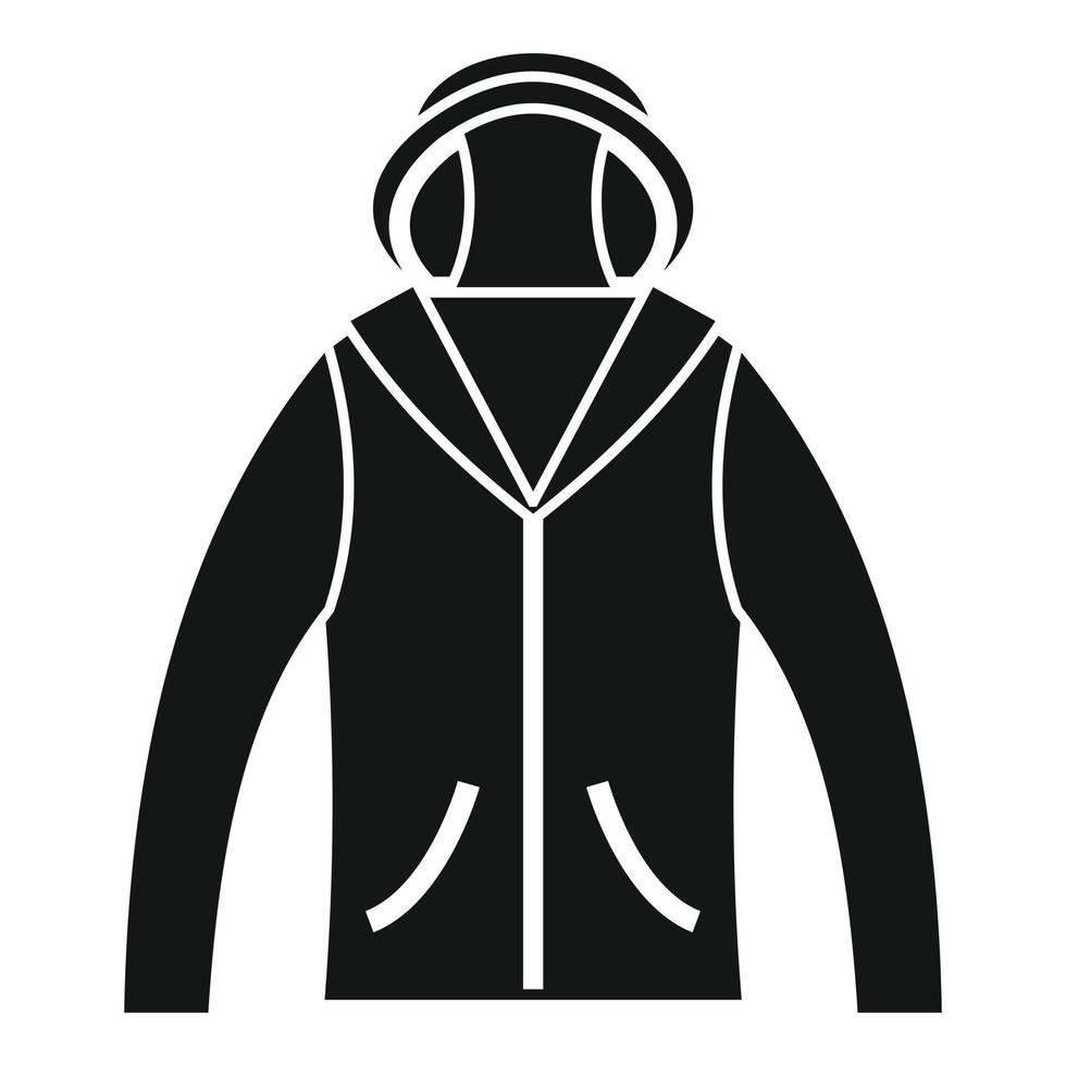 icono de chaqueta de caza, estilo simple vector