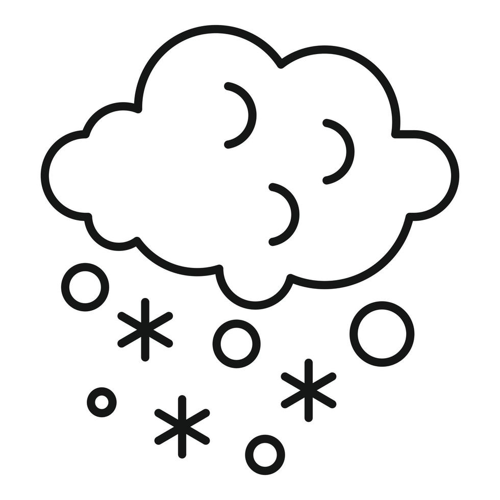 Tornado blizzard icon, outline style vector