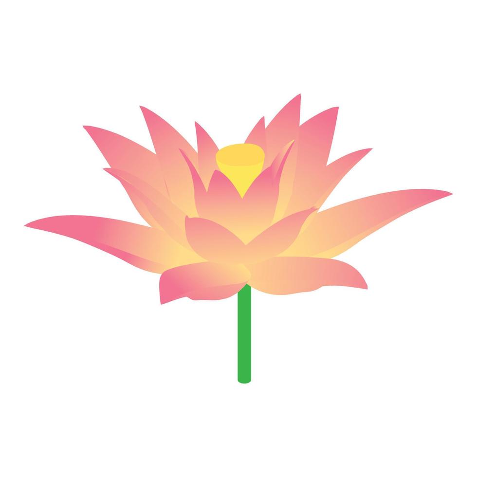 Flower icon, cartoon style vector