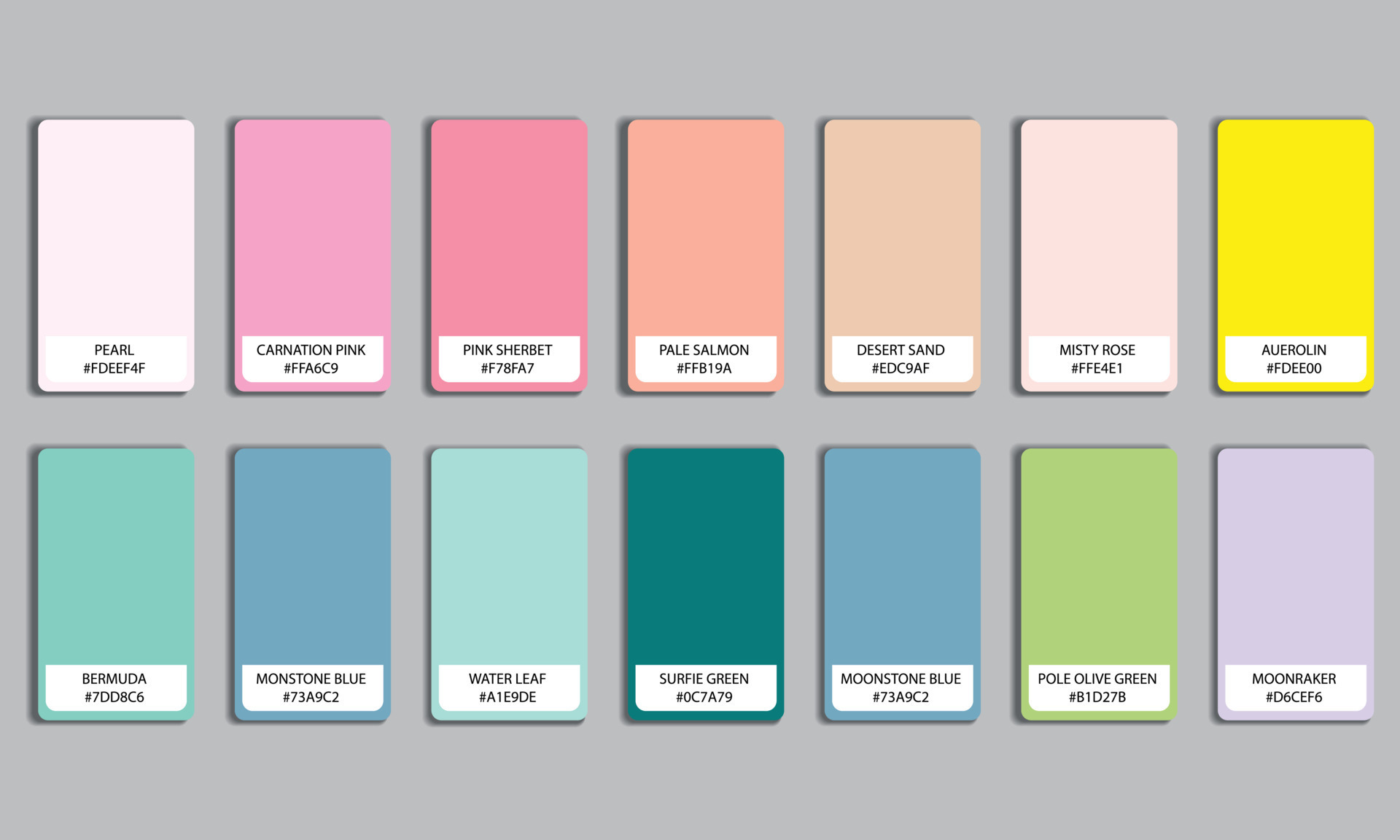 Pantone color swatches outlet