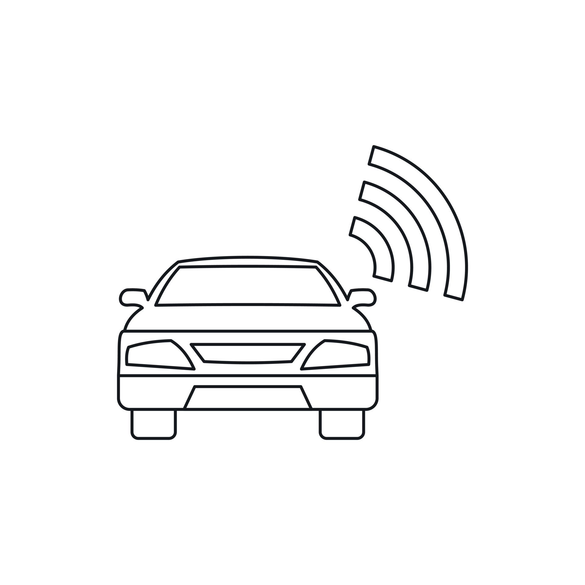 Car with wifi sign icon, outline style 14616084 Vector Art at Vecteezy
