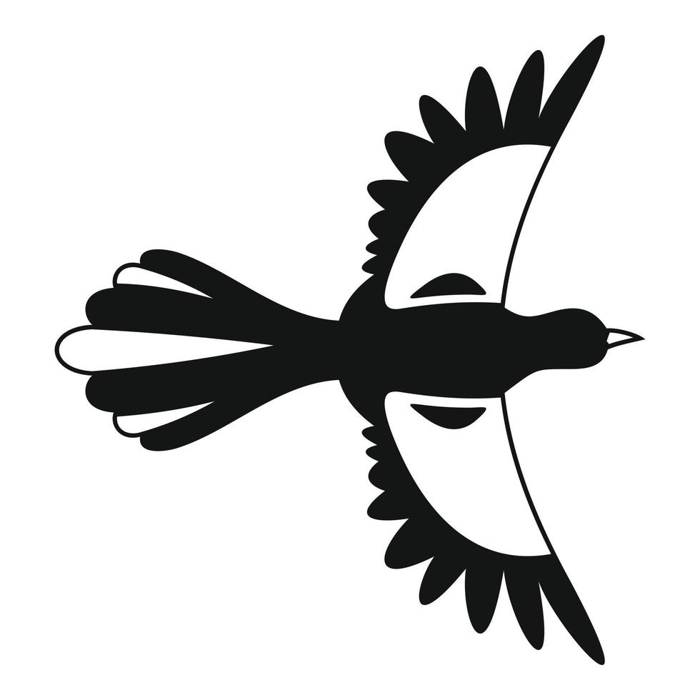 Air fly magpie icon, simple style vector