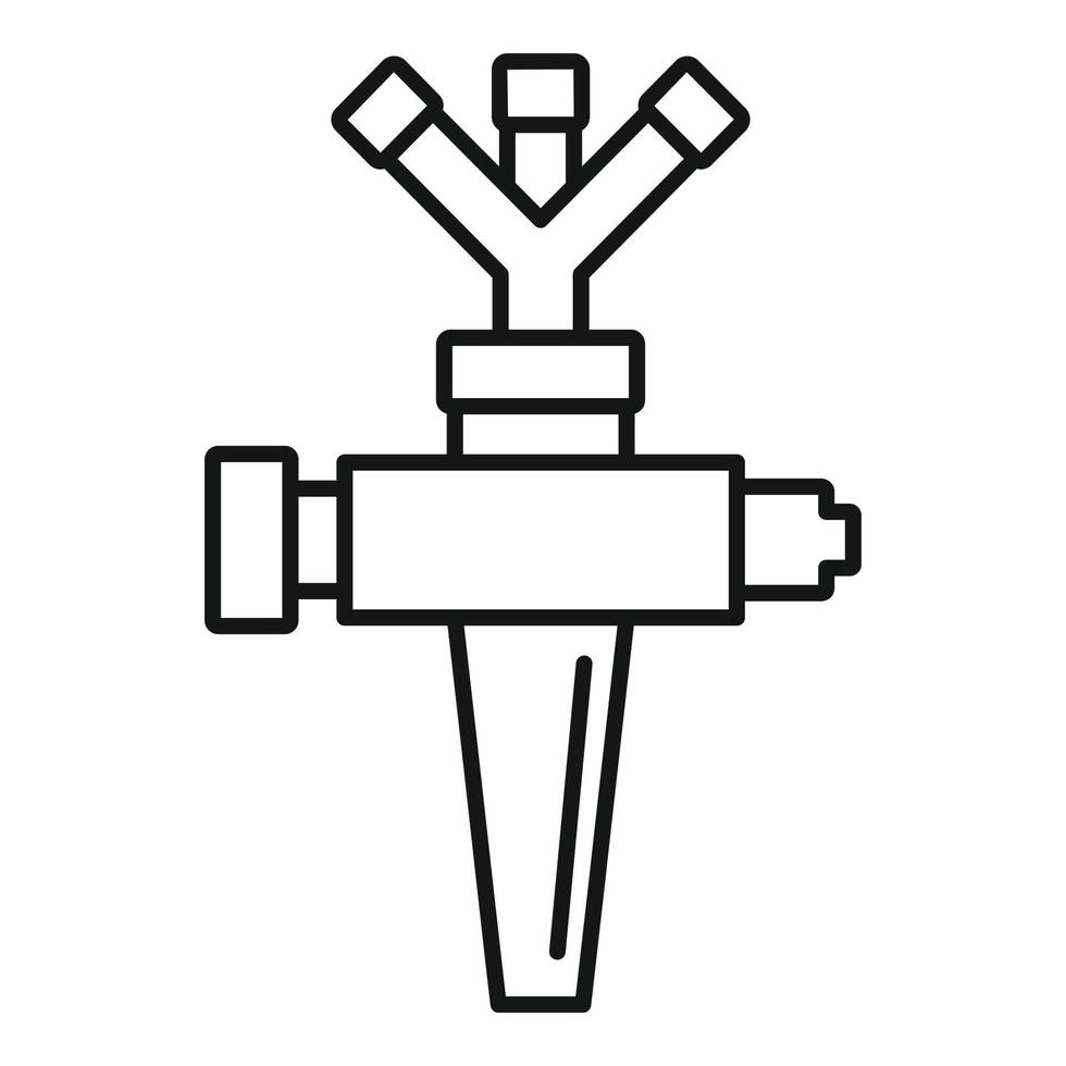 Sprinkler icon, outline style vector