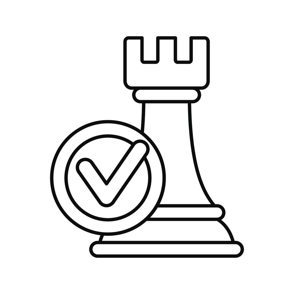 Logic decision icon, outline style vector