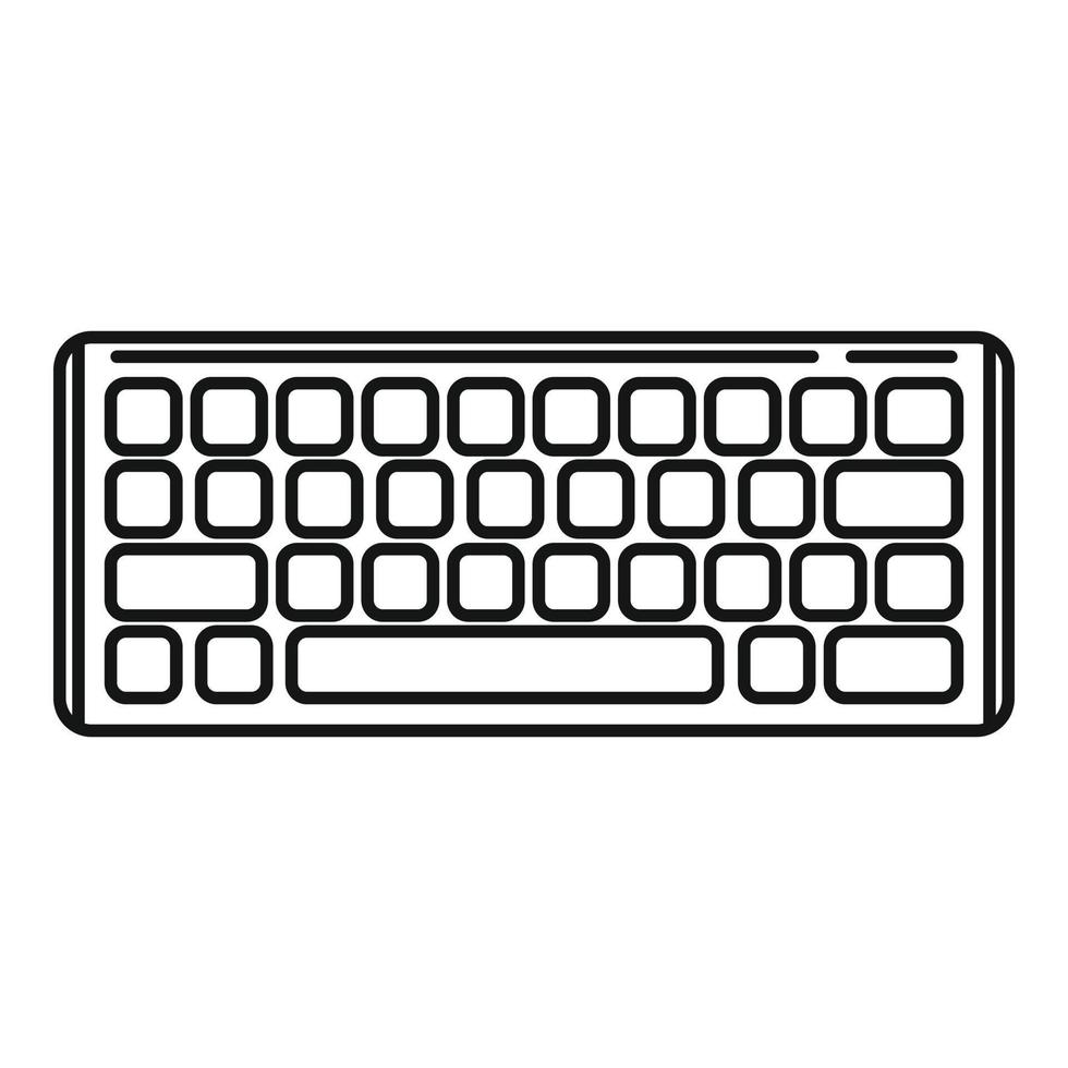 Equipment keyboard icon, outline style vector