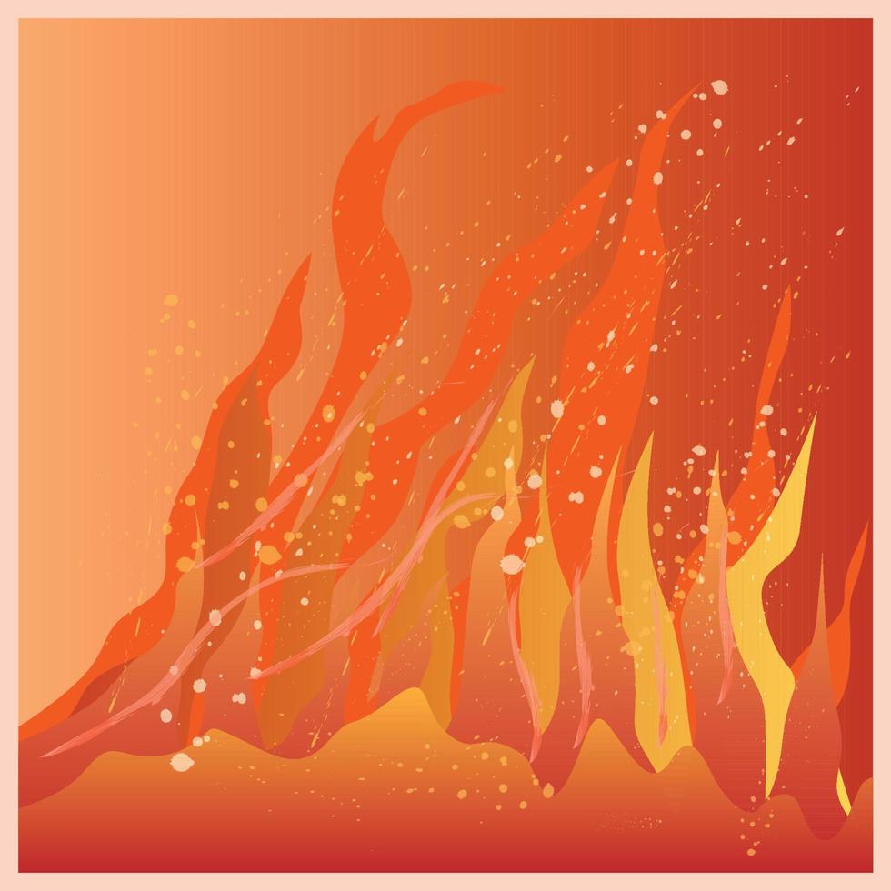 abstract vector fire background, bright fire yellow orange