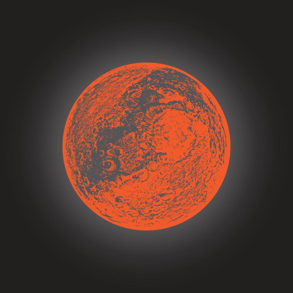 vector mars planets with raster effect