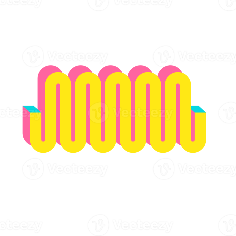 memphis element. enkel geometrisk linje objekt struktur form png