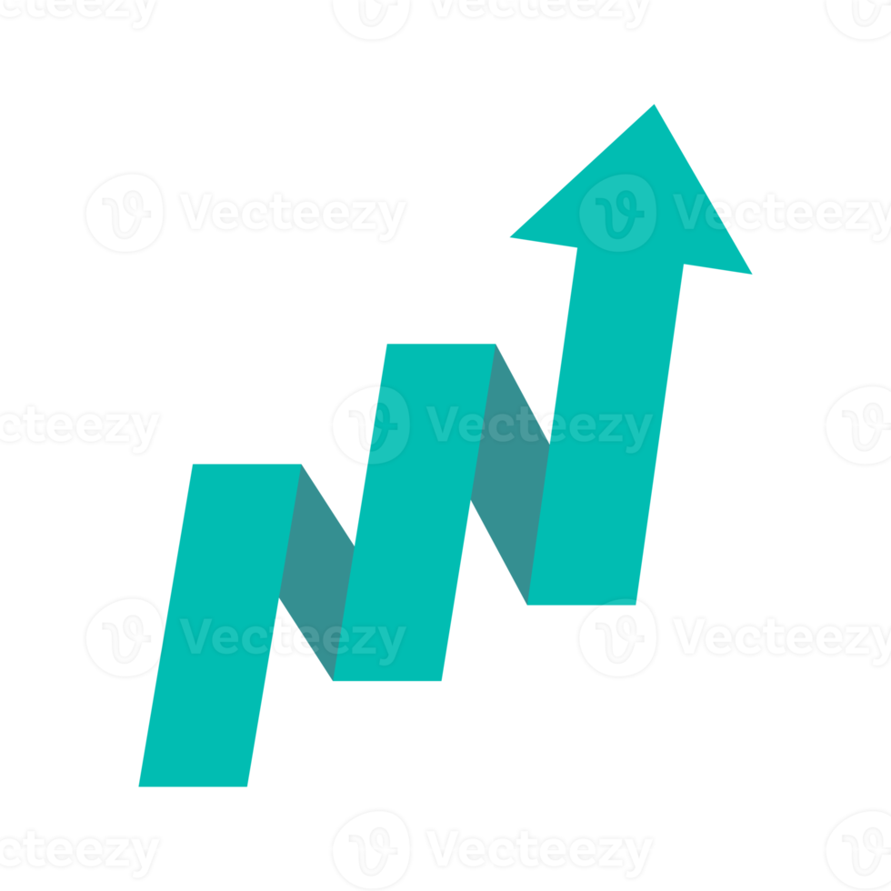Business arrow. Green arrow pointing up. business financial growth graph concept png