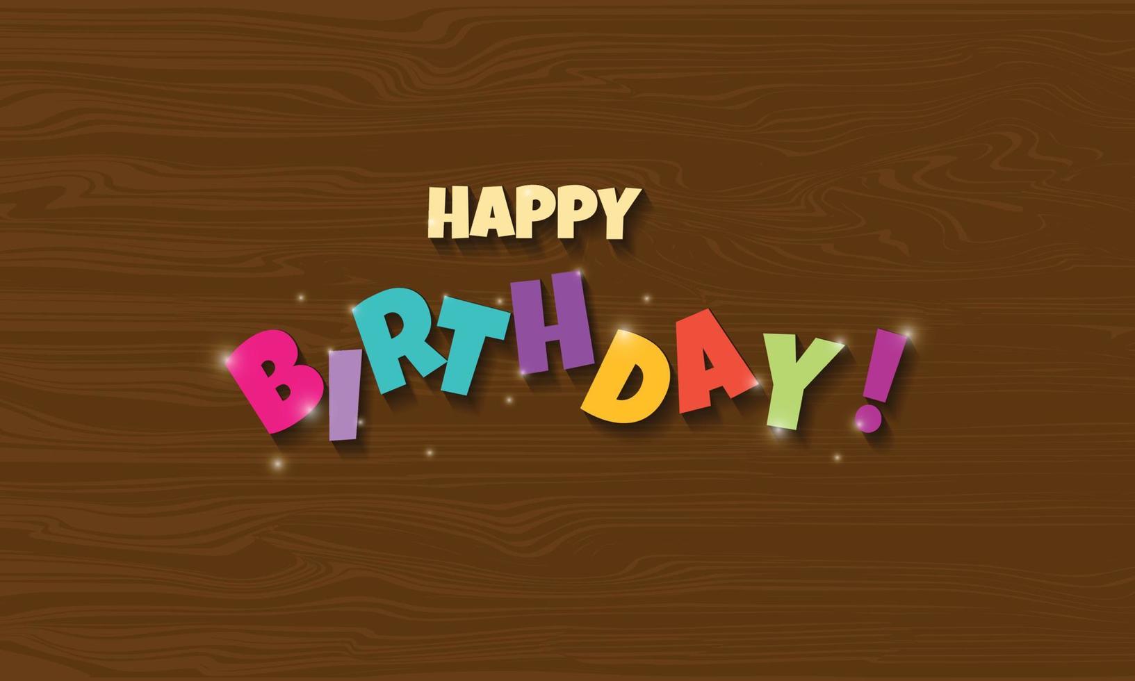 happy birthday light effect ,background,card,typography, vector illustration