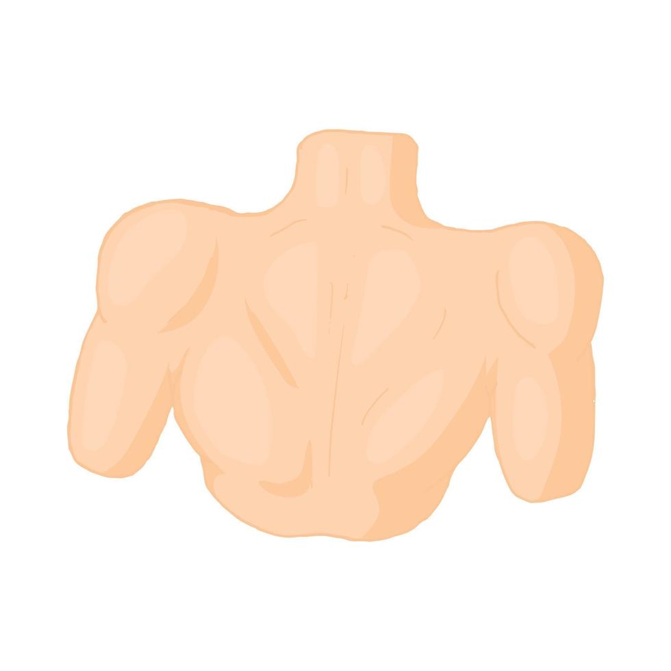 Human back icon, cartoon style vector