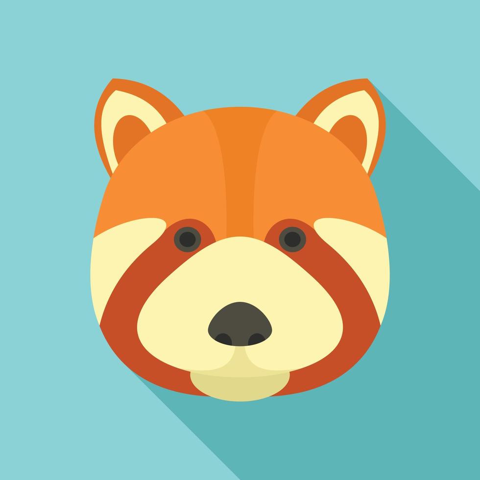 Fox head icon, flat style vector