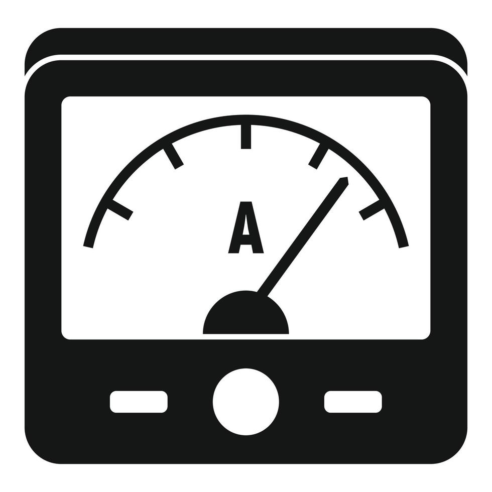 Amperemeter icon, simple style vector