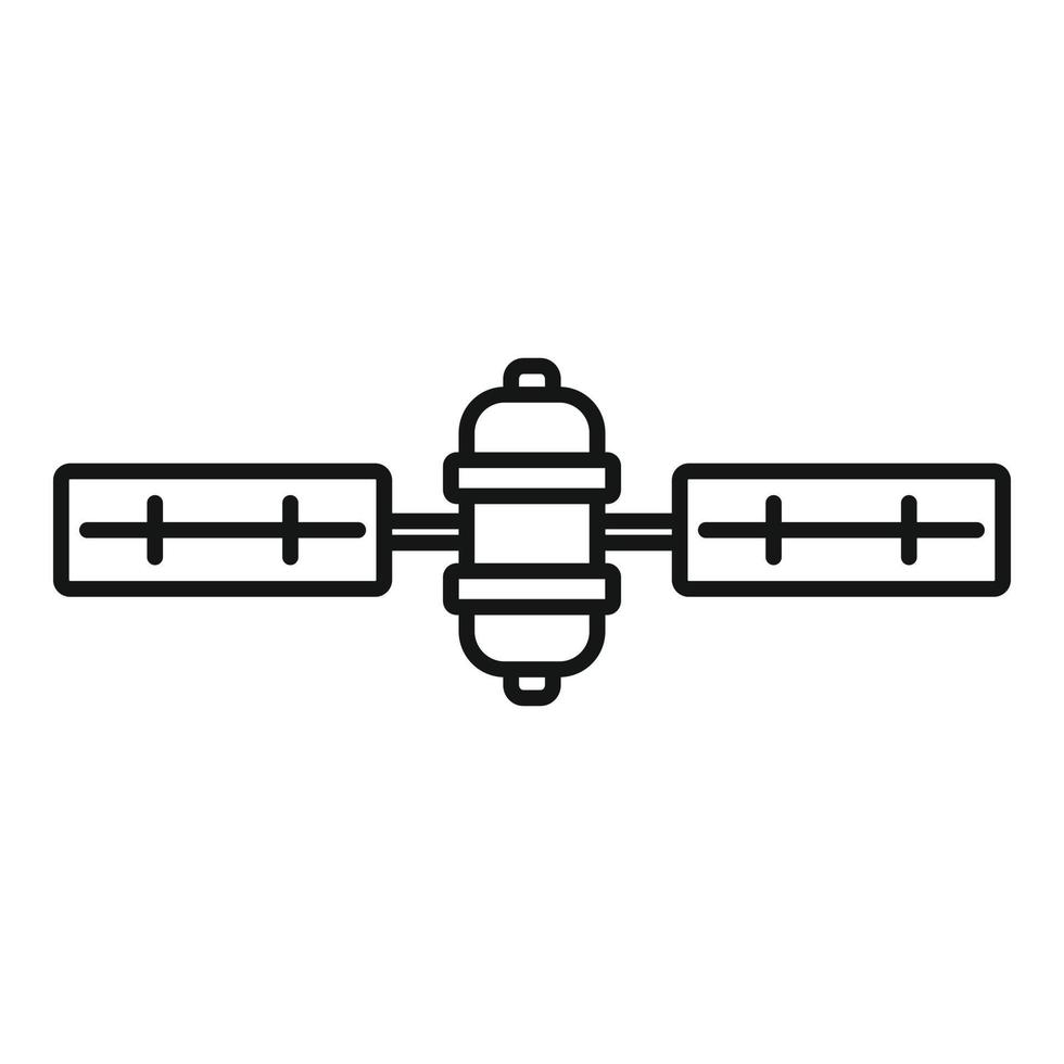 icono de satélite de señal, estilo de esquema vector
