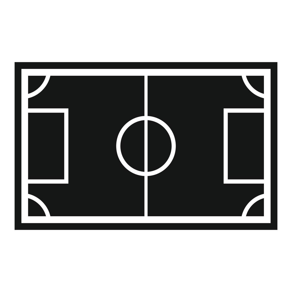 icono de campo de fútbol, estilo simple vector