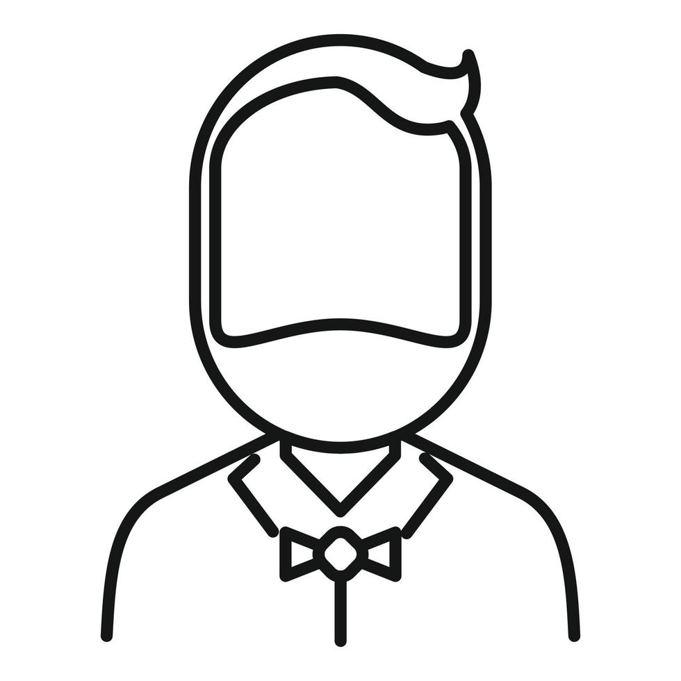 Bartender icon, outline style vector