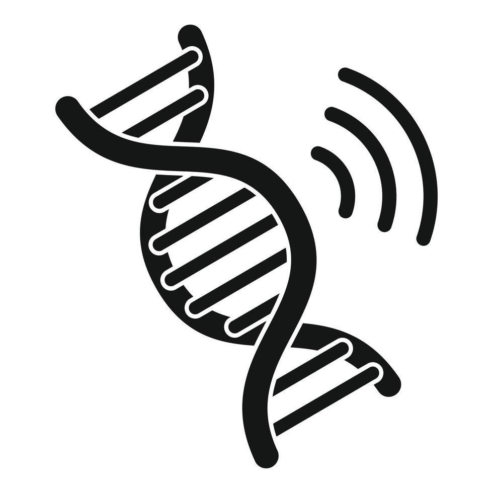Dna authentication icon, simple style vector