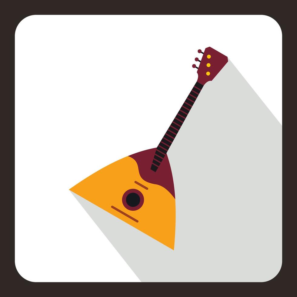 icono de triángulo de guitarra, estilo plano vector