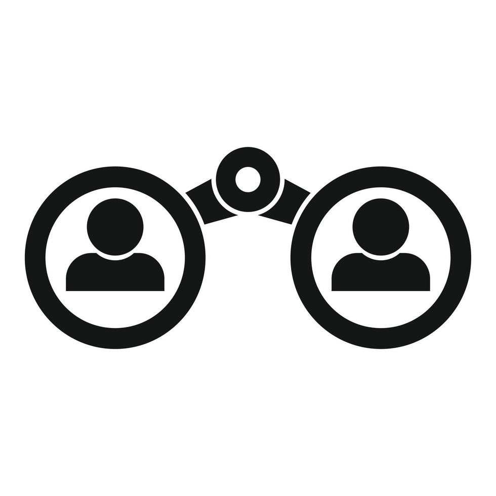 Recruiter connection icon, simple style vector