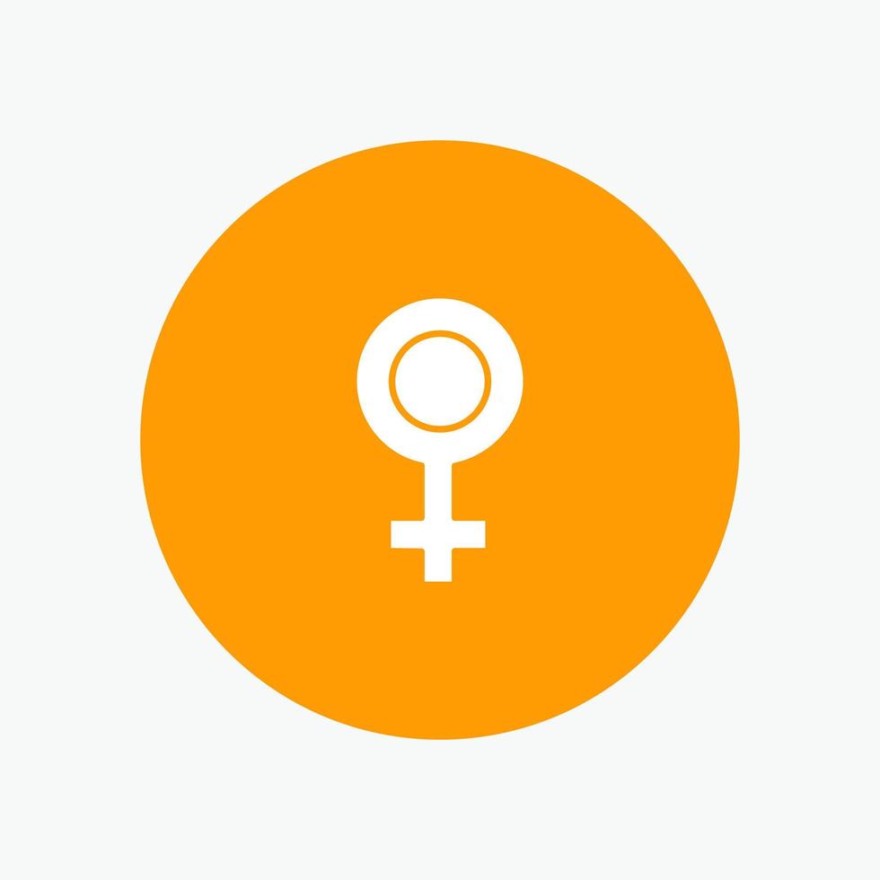 Female Symbol Gender white glyph icon vector