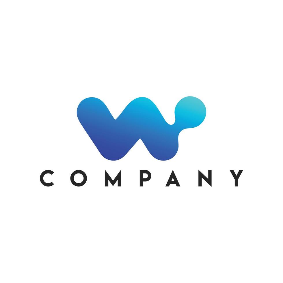 Web Design Logo, W Letter Logo vector