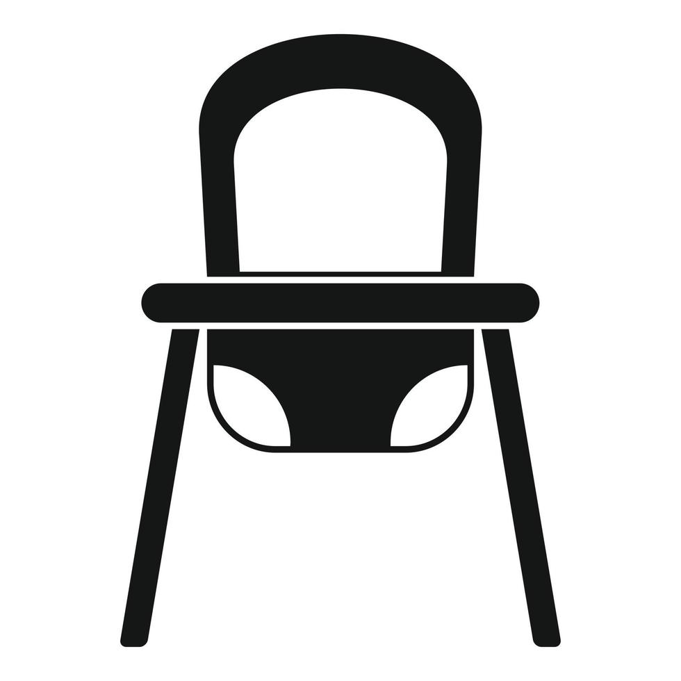 Baby feeding chair icon, simple style vector