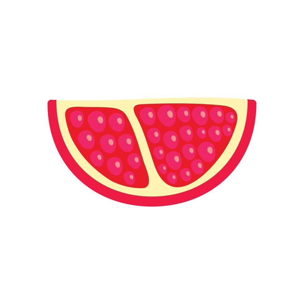 Piece of pomegranate icon, flat style vector