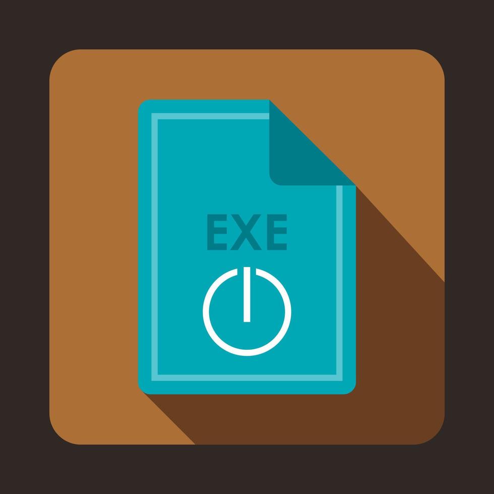 File EXE icon, flat style vector