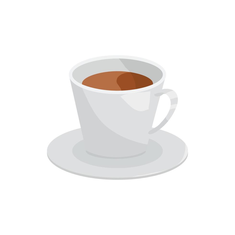 icono de taza de café, estilo de dibujos animados vector