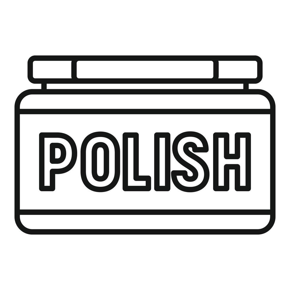 Shoe polish icon, outline style vector