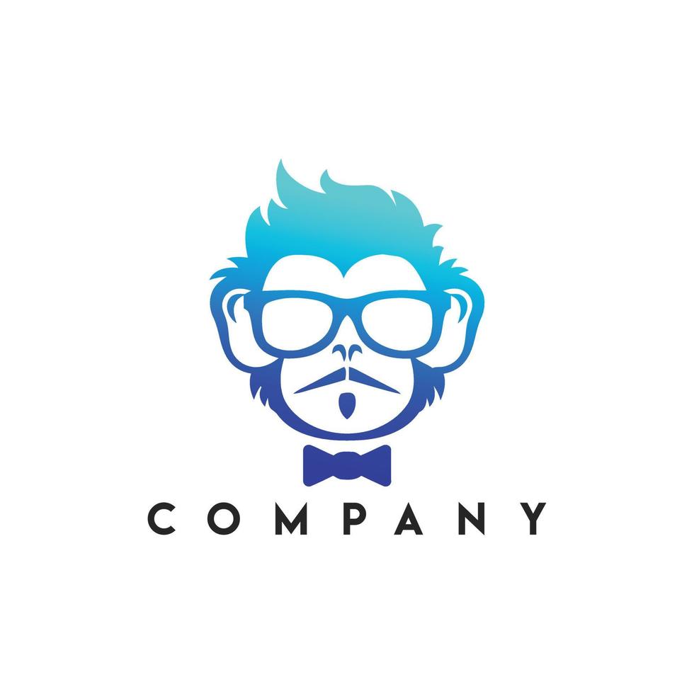 Biz Monkey Logo, Monkey head logo template, awesome monkey vector