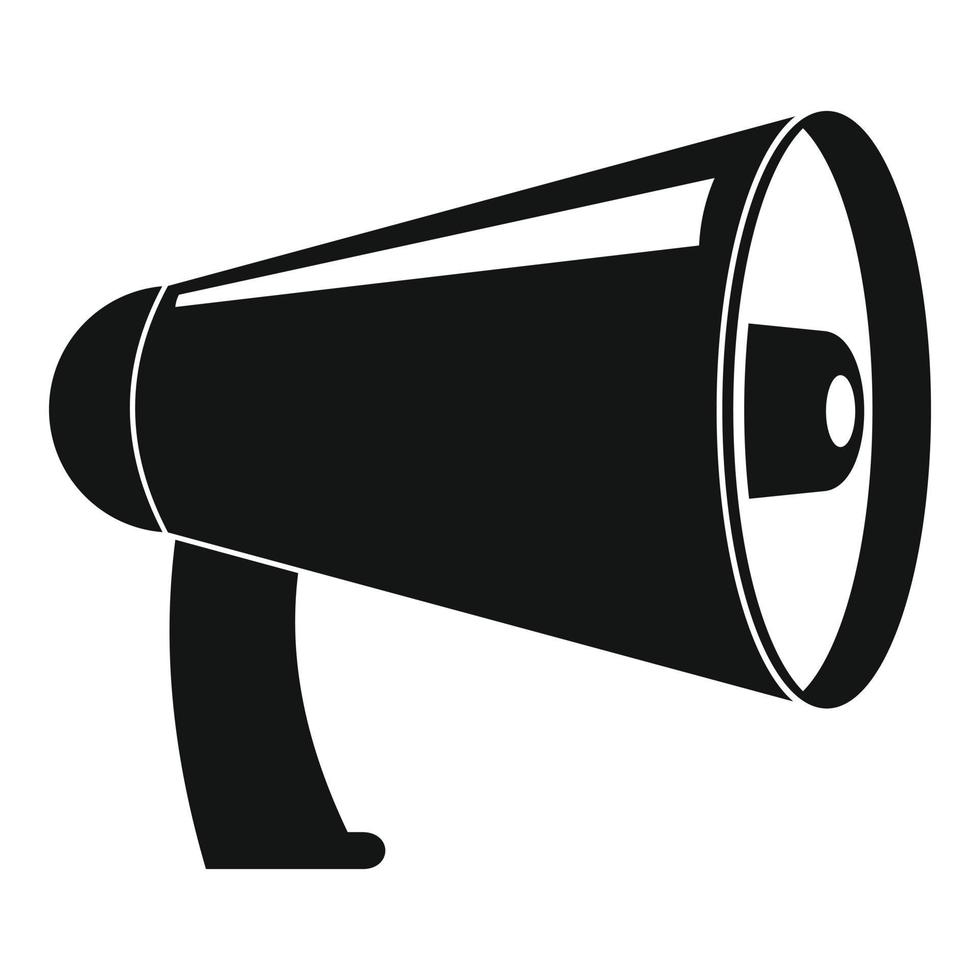 Old megaphone icon, simple style vector
