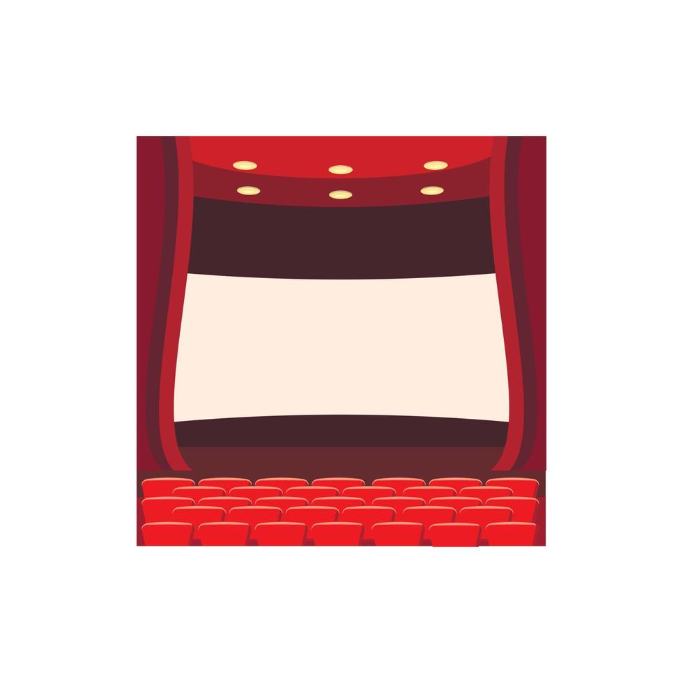 Scene cinema icon, cartoon style vector