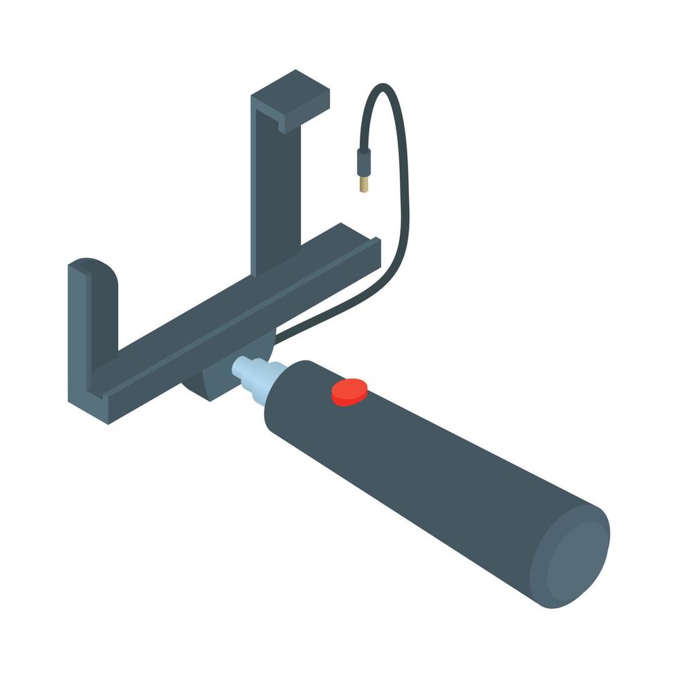 Selfie stick icon, cartoon style vector