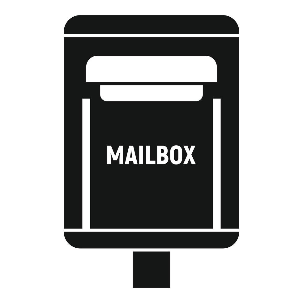 Correspondence mailbox icon, simple style vector
