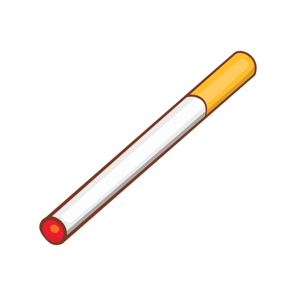 icono de cigarrillo, estilo de dibujos animados vector